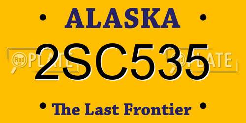2SC535 Alaska License Plate