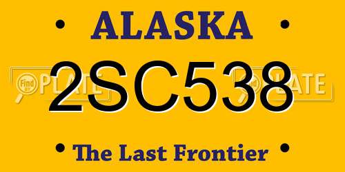 2SC538 Alaska License Plate