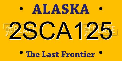 2SCA125 Alaska License Plate