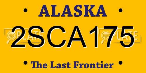 2SCA175 Alaska License Plate