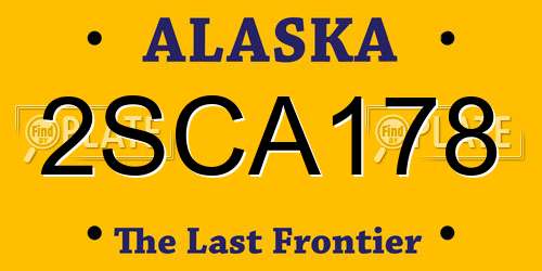 2SCA178 Alaska License Plate