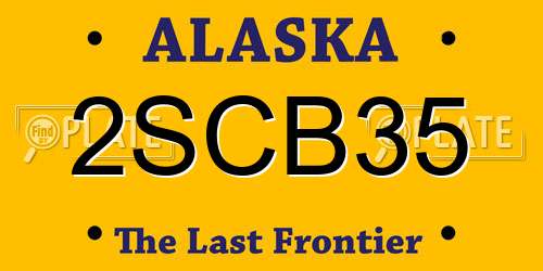 2SCB35 Alaska License Plate