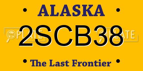 2SCB38 Alaska License Plate