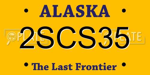 2SCS35 Alaska License Plate