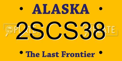 2SCS38 Alaska License Plate