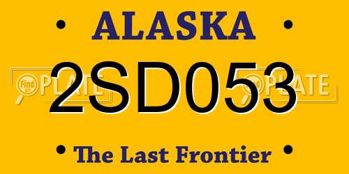2SD053 Alaska License Plate