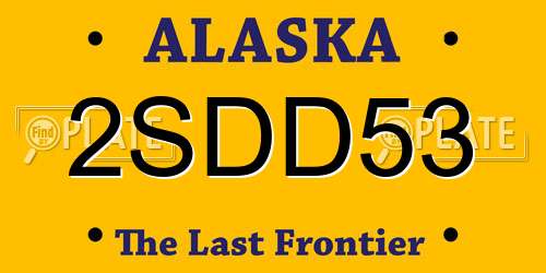 2SDD53 Alaska License Plate