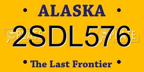 2SDL576 Alaska License Plate