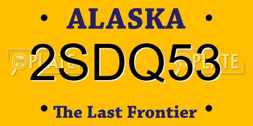 2SDQ53 Alaska License Plate