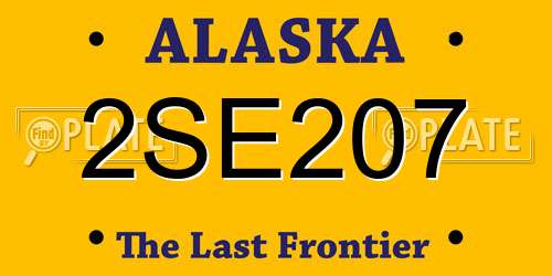 2SE207 Alaska License Plate
