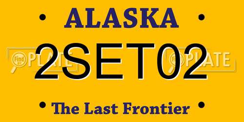 2SET02 Alaska License Plate