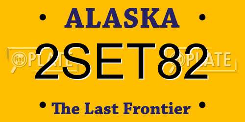 2SET82 Alaska License Plate