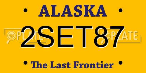 2SET87 Alaska License Plate