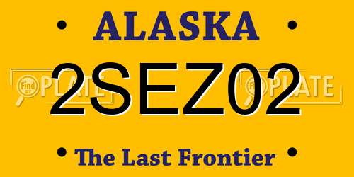 2SEZ02 Alaska License Plate