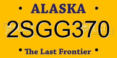 2SGG370 Alaska License Plate