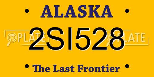2SI528 Alaska License Plate