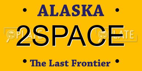 2SPACE Alaska License Plate