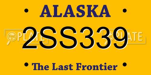 2SS339 Alaska License Plate
