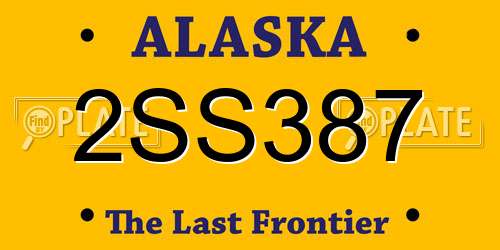 2SS387 Alaska License Plate