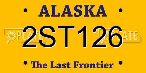 2ST126 Alaska License Plate