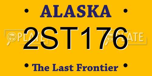 2ST176 Alaska License Plate
