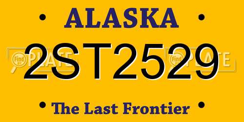 2ST2529 Alaska License Plate