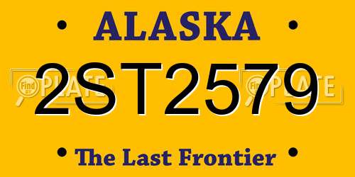 2ST2579 Alaska License Plate