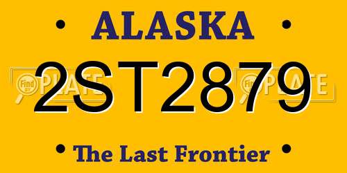 2ST2879 Alaska License Plate