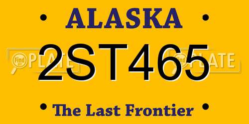 2ST465 Alaska License Plate