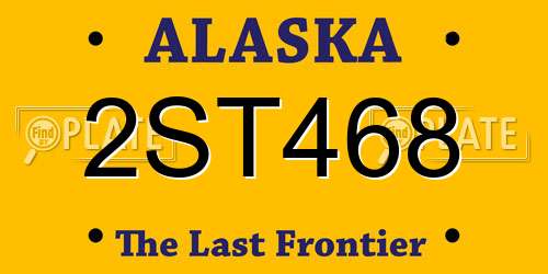 2ST468 Alaska License Plate