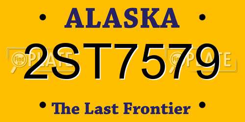 2ST7579 Alaska License Plate