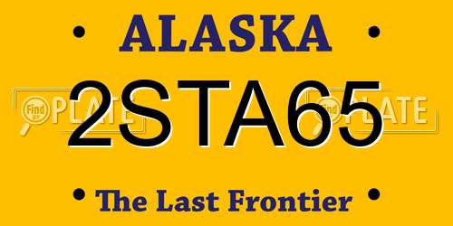 2STA65 Alaska License Plate