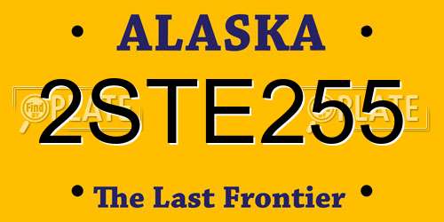 2STE255 Alaska License Plate