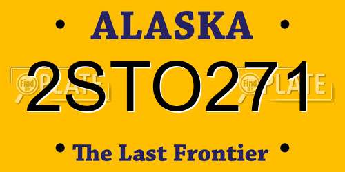 2STO271 Alaska License Plate