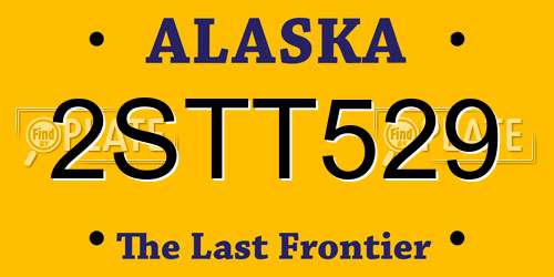 2STT529 Alaska License Plate