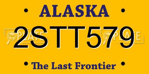 2STT579 Alaska License Plate