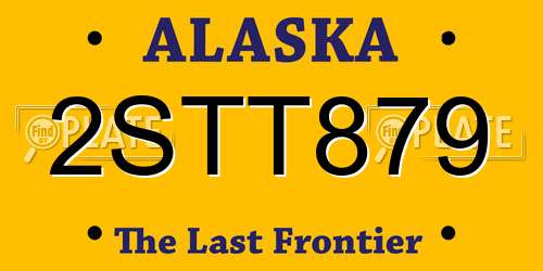 2STT879 Alaska License Plate