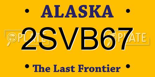 2SVB67 Alaska License Plate