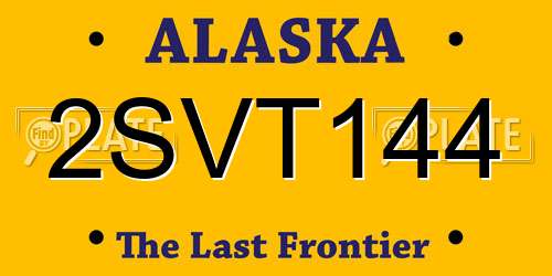 2SVT144 Alaska License Plate