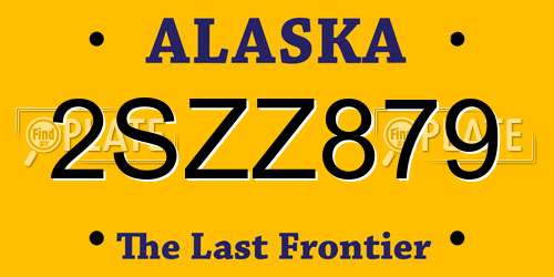 2SZZ879 Alaska License Plate