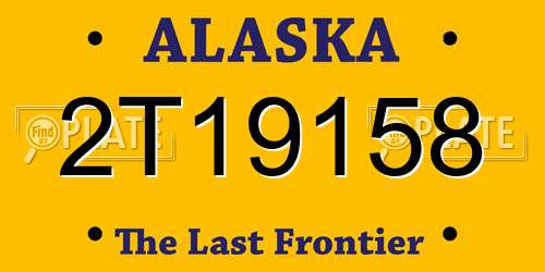 2T19158 Alaska License Plate