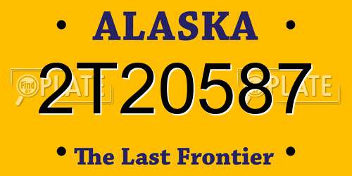 2T20587 Alaska License Plate