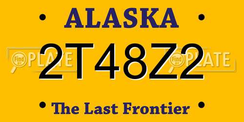 2T48Z2 Alaska License Plate