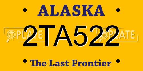 2TA522 Alaska License Plate