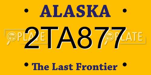 2TA877 Alaska License Plate