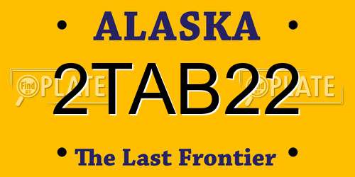 2TAB22 Alaska License Plate