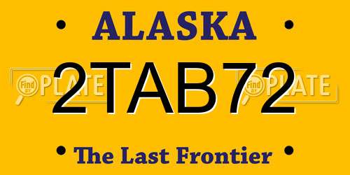 2TAB72 Alaska License Plate