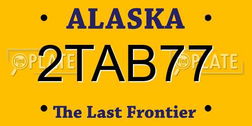2TAB77 Alaska License Plate