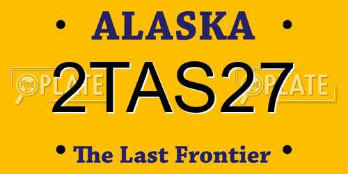 2TAS27 Alaska License Plate