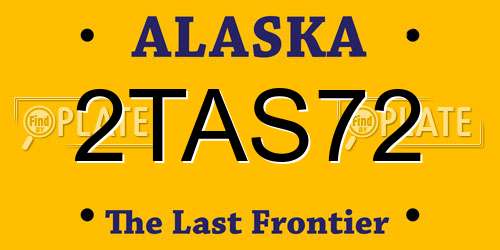 2TAS72 Alaska License Plate
